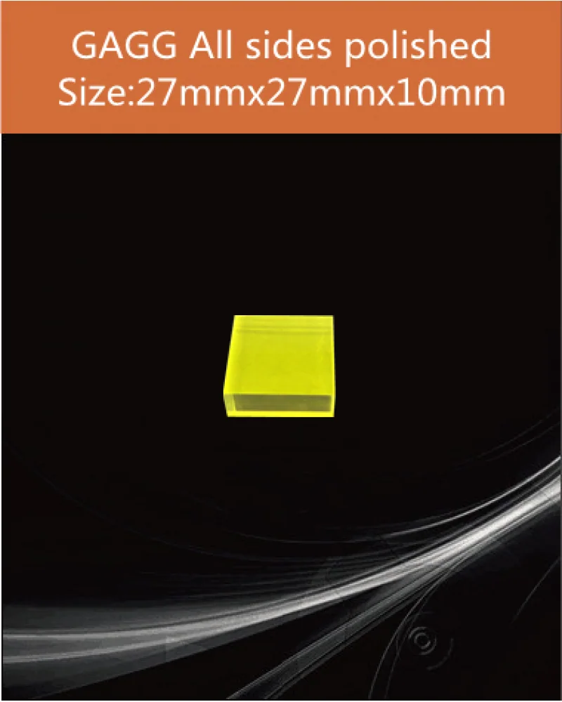 GAGG-Scintillator-27x27x10mm - GAGG(Ce) scintillation crystal by EPIC Crystal