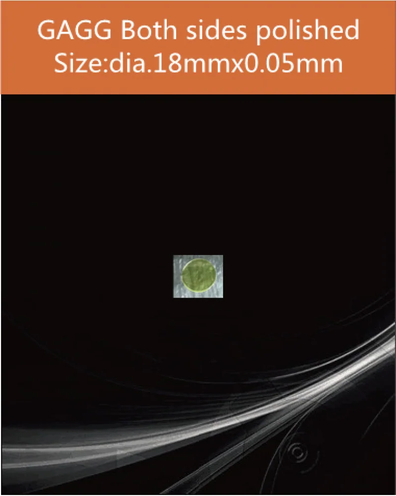 GAGG-Scintillator-dia.18x0.05mm - GAGG(Ce) scintillation crystal by EPIC Crystal