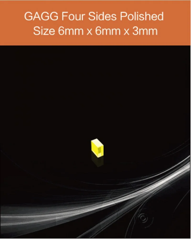 GAGG(Ce) 6x6x3mm - GAGG(Ce) scintillation crystal by EPIC Crystal