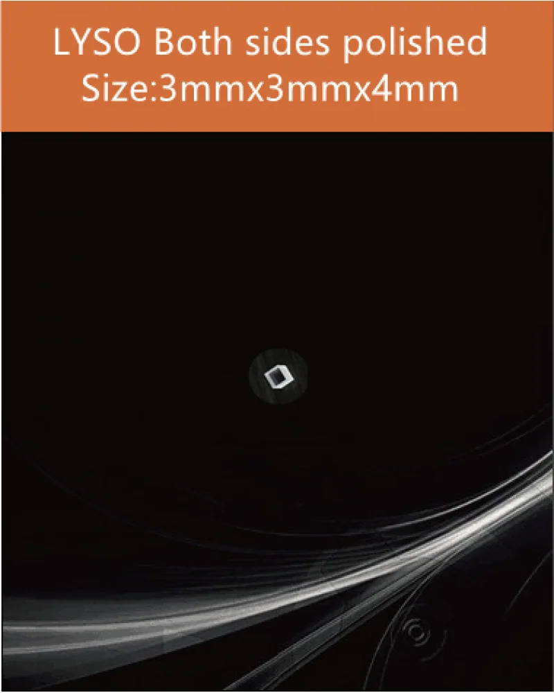 3x3x4 mm both sides polished - LYSO(Ce) scintillation crystal by EPIC Crystal