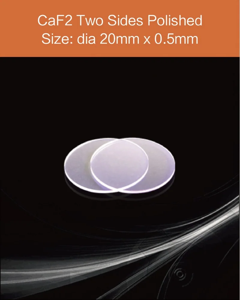 diameter 20mm x 0.5mm both sides polished - CaF2(Eu), BaF2 and Y-BaF2 scintillation crystals by EPIC Crystal