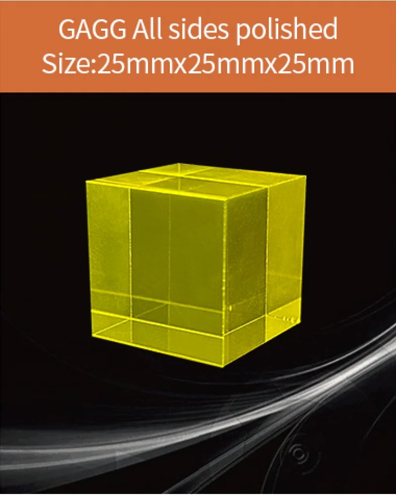 GAGG-Scintillator-25x25x25mm - GAGG(Ce) scintillation crystal by EPIC Crystal