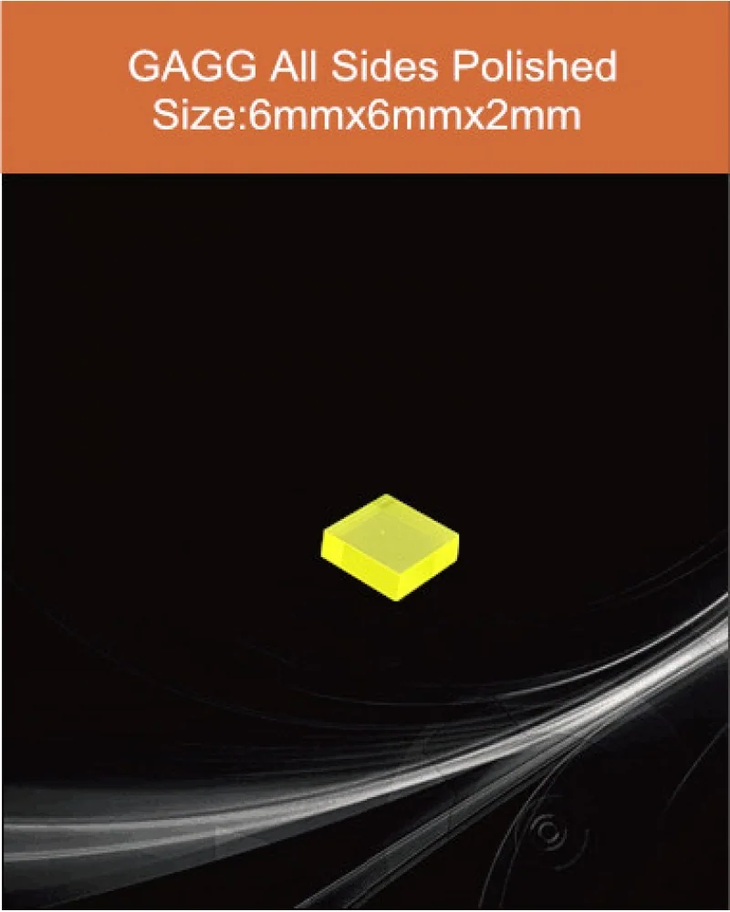 GAGG-Scintillator-6x6x2mm - GAGG(Ce) scintillation crystal by EPIC Crystal
