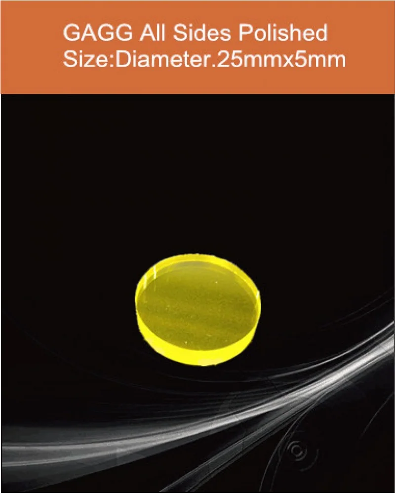 GAGG(Ce) diameter25x5mm - GAGG(Ce) scintillation crystal by EPIC Crystal