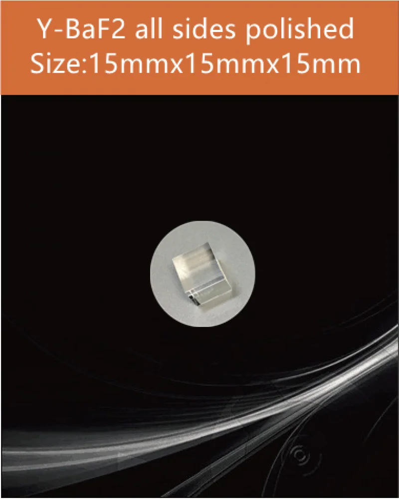 15x15x15mm all sides polished - CaF2(Eu), BaF2 and Y-BaF2 scintillation crystals by EPIC Crystal