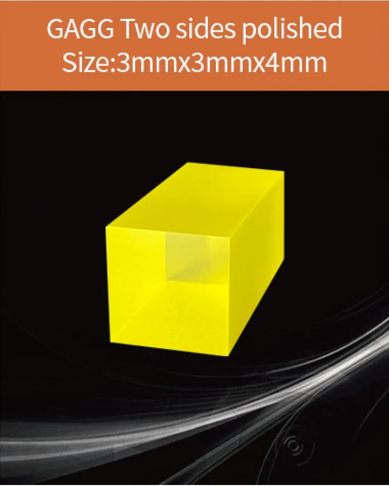 GAGG-Scintillator-3x3x4mm - GAGG(Ce) scintillation crystal by EPIC Crystal