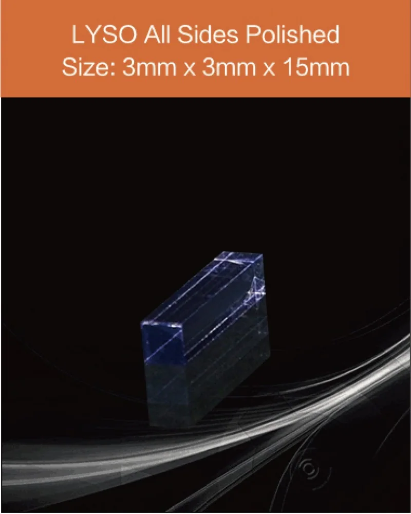 3 x 3 x 15 mm all sides polished - LYSO(Ce) scintillation crystal by EPIC Crystal