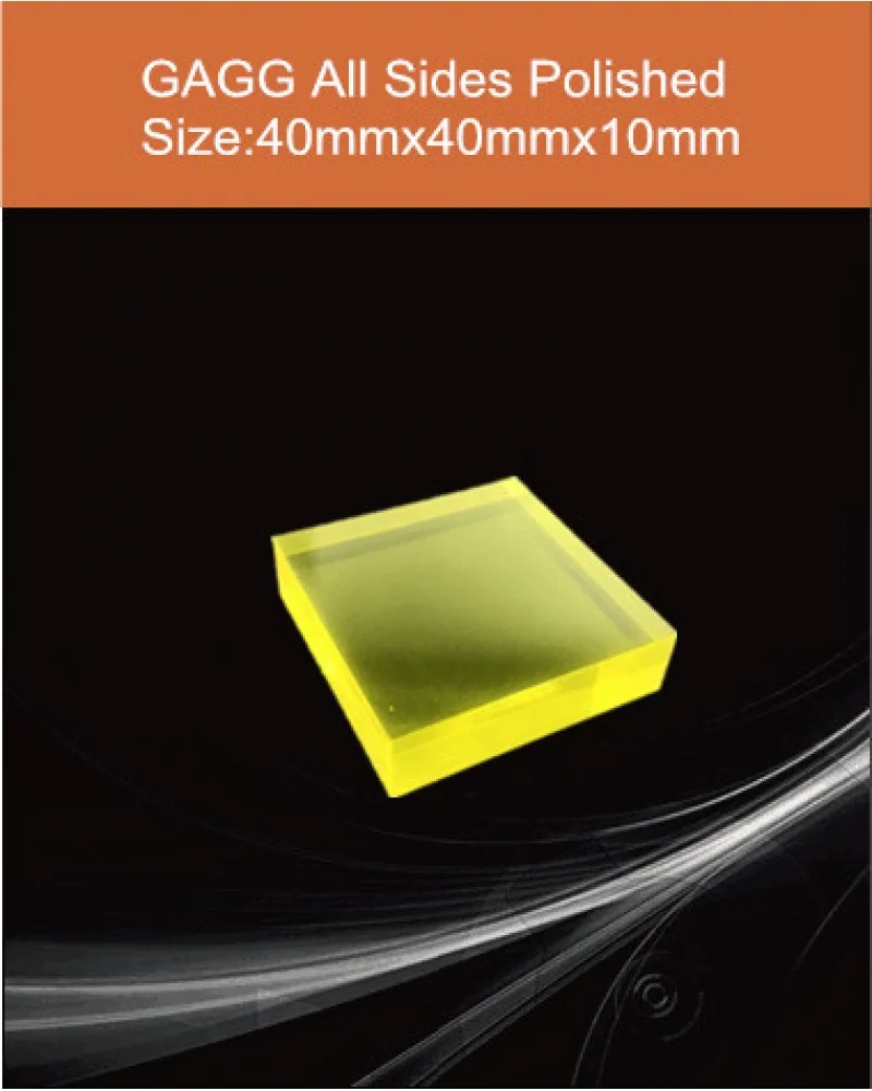 GAGG-Scintillator-40x40x10mm - GAGG(Ce) scintillation crystal by EPIC Crystal
