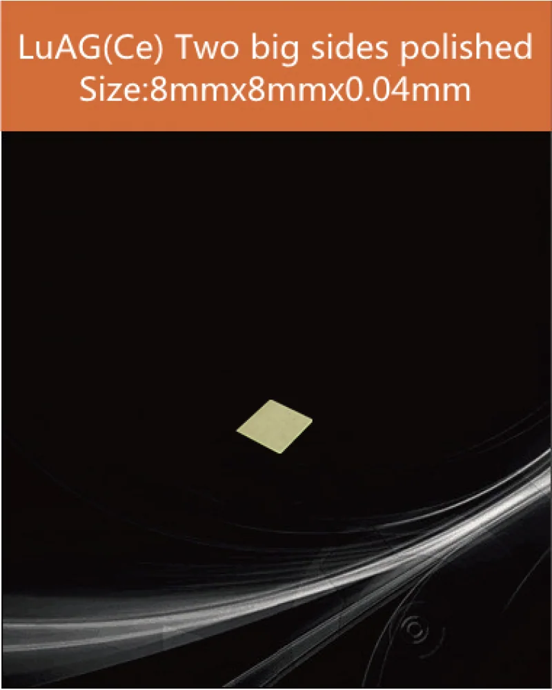 LuAG 8x8x0.04mm - LuAG scintillation crystal by EPIC Crystal