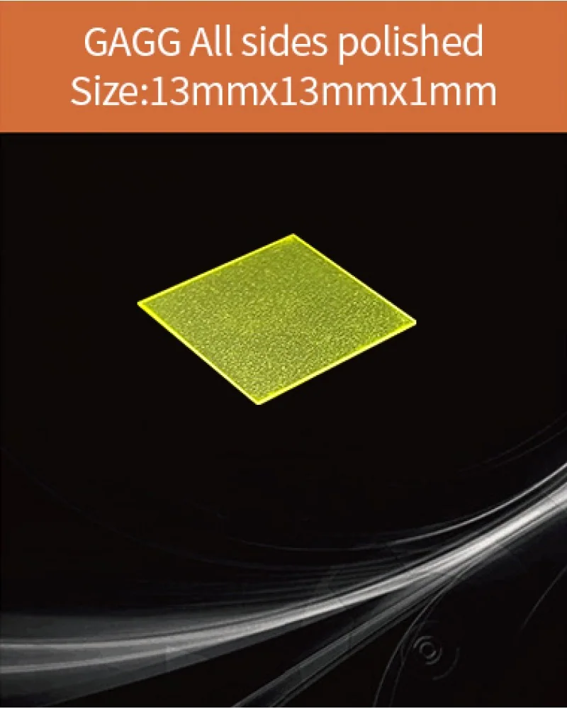 GAGG-Scintillator-13x13x1mm - GAGG(Ce) scintillation crystal by EPIC Crystal
