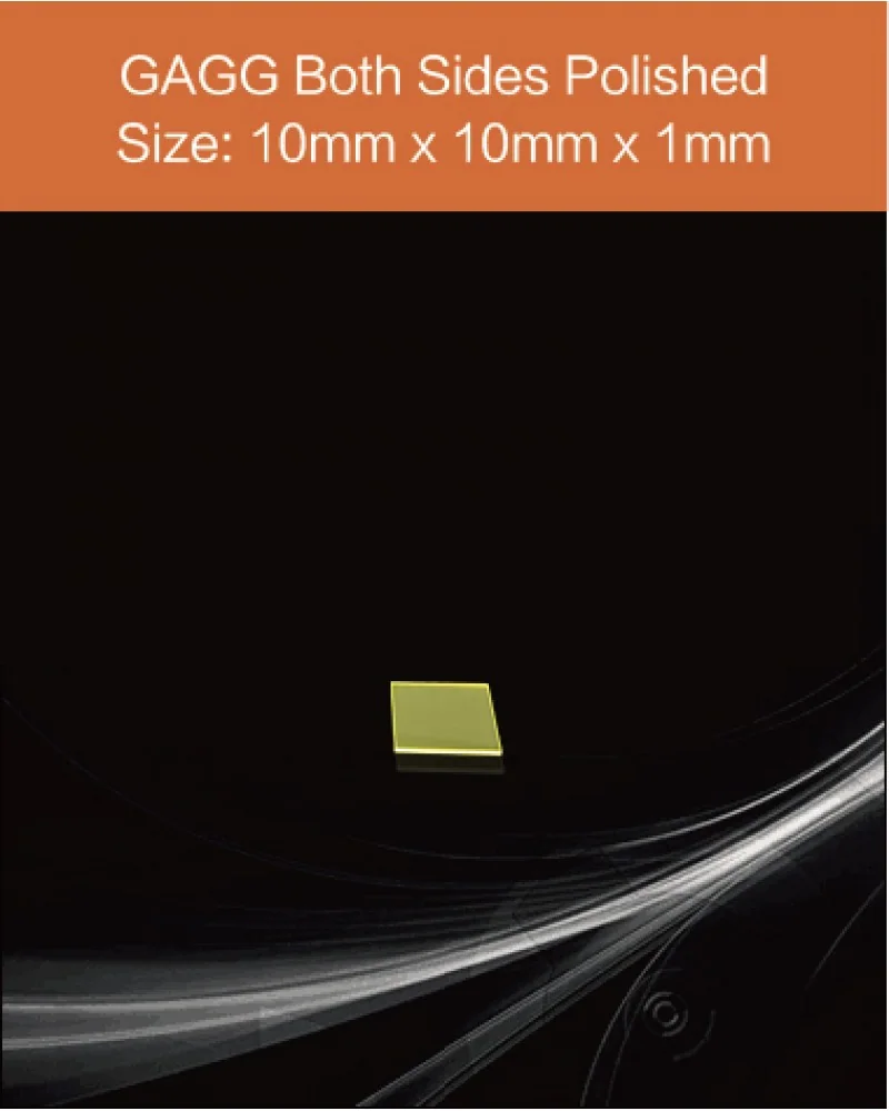 GAGG-Scintillator-10x10x1 - GAGG(Ce) scintillation crystal by EPIC Crystal