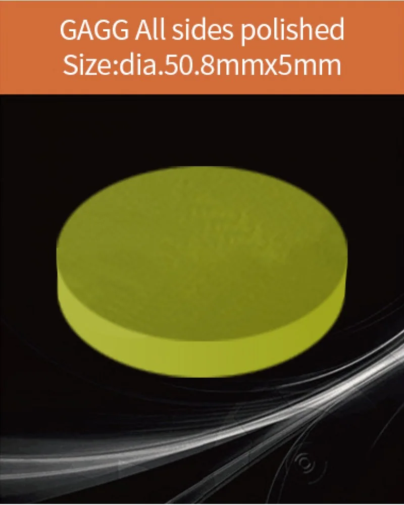 GAGG-Scintillator-diameter 50.8x5mm - GAGG(Ce) scintillation crystal by EPIC Crystal