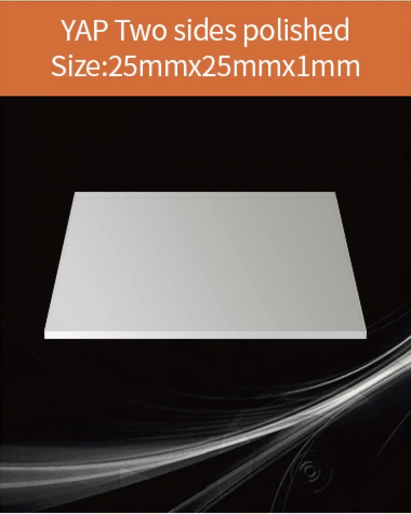 YAG(Ce) / YAP(Ce) YAP:Ce 25x25x1mm - YAG(Ce) & YAP(Ce) crystal by EPIC Crystal