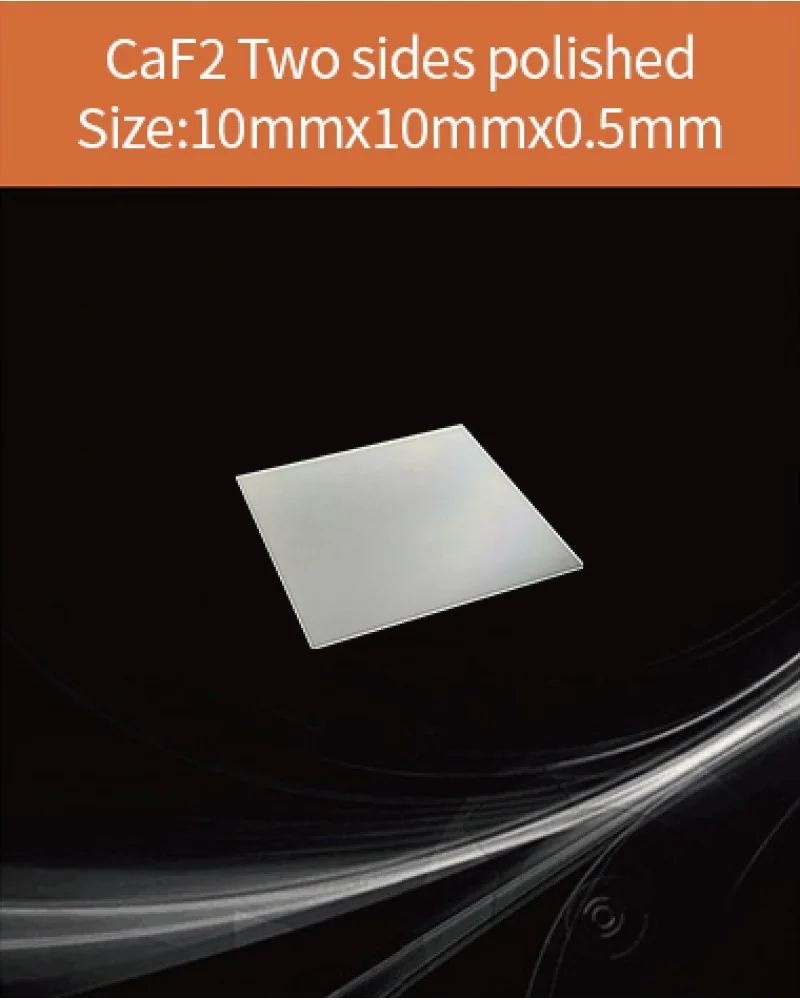 10x10x0.5mm both sides polished - CaF2(Eu), BaF2 and Y-BaF2 scintillation crystals by EPIC Crystal