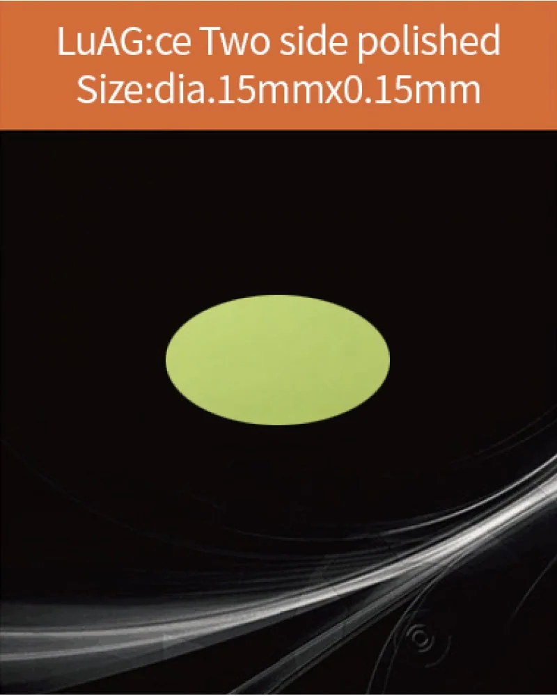 LuAG(Ce) scintillator dia.15x0.15mm - LuAG scintillation crystal by EPIC Crystal