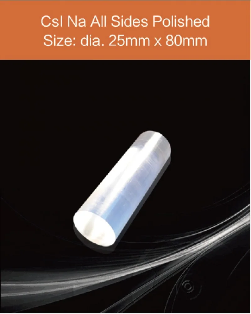 CsINa-Scintillator-25x80mm - CsI(Tl) and CsI(Na) scintillation crystal by EPIC Crystal