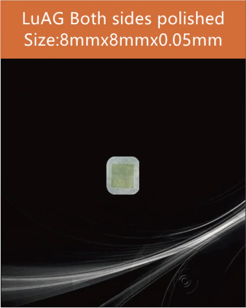 LuAG(Ce) scintillator 8x8x0.05mm - LuAG scintillation crystal by EPIC Crystal
