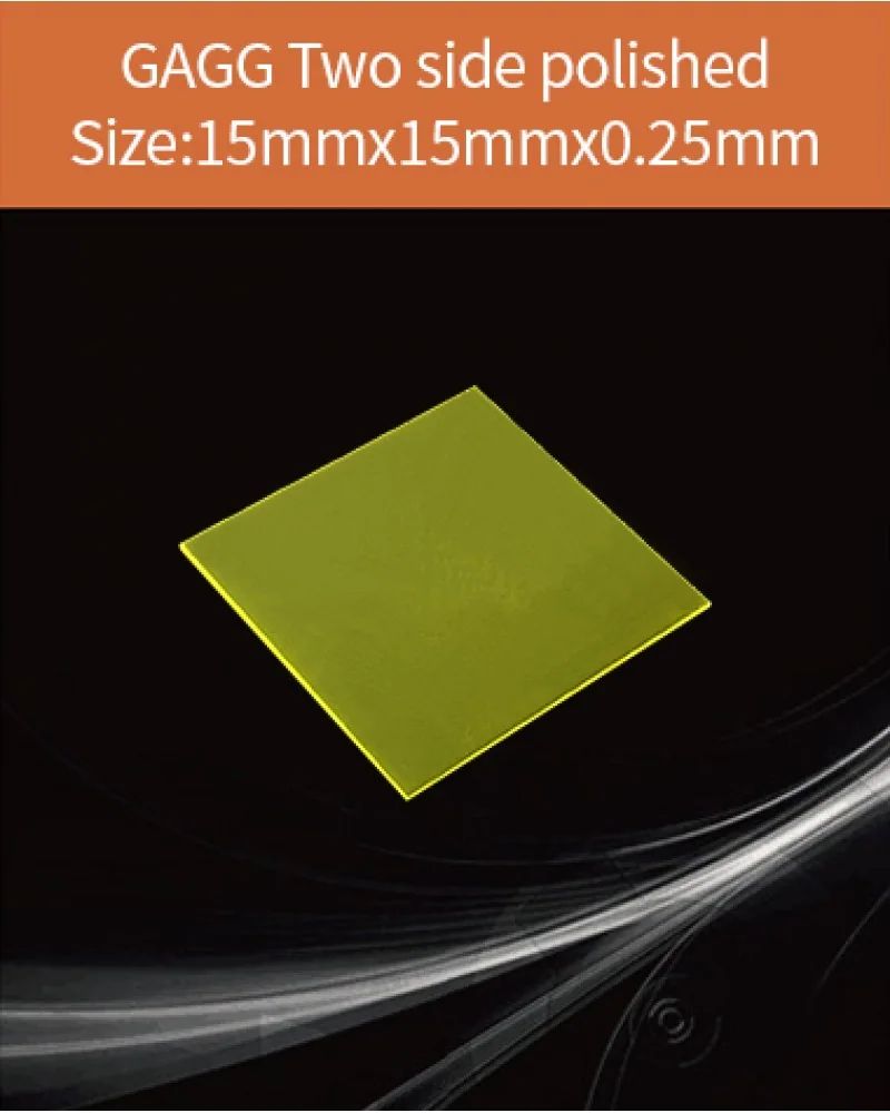 GAGG-Scintillator-15x15x0.25mm - GAGG(Ce) scintillation crystal by EPIC Crystal