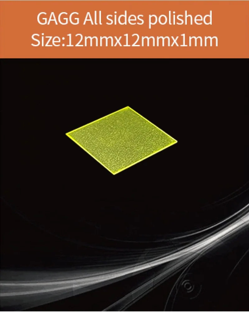 GAGG-Scintillator-12x12x1mm - GAGG(Ce) scintillation crystal by EPIC Crystal