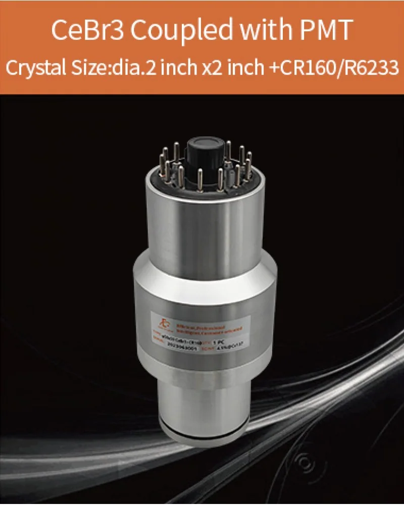 LaBr3 / CeBr3 ECB-D50H50/3T01 - LaBr3 & CeBr3 crystal and detector by EPIC Crystal