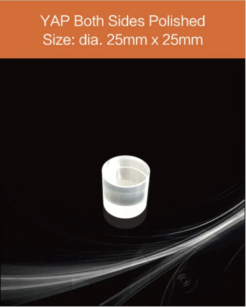 YAG(Ce) / YAP(Ce) YAP:Ce 25mm x 25mm - YAG(Ce) & YAP(Ce) crystal by EPIC Crystal
