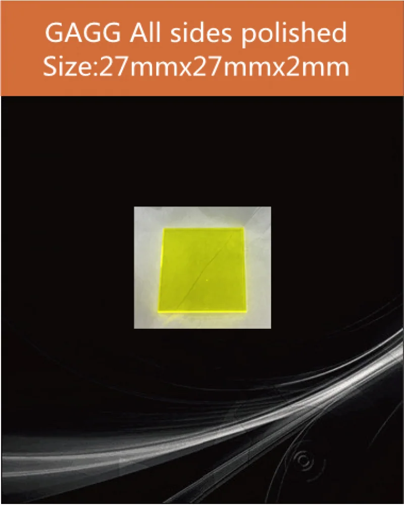 GAGG-Scintillator-27x27x2mm - GAGG(Ce) scintillation crystal by EPIC Crystal