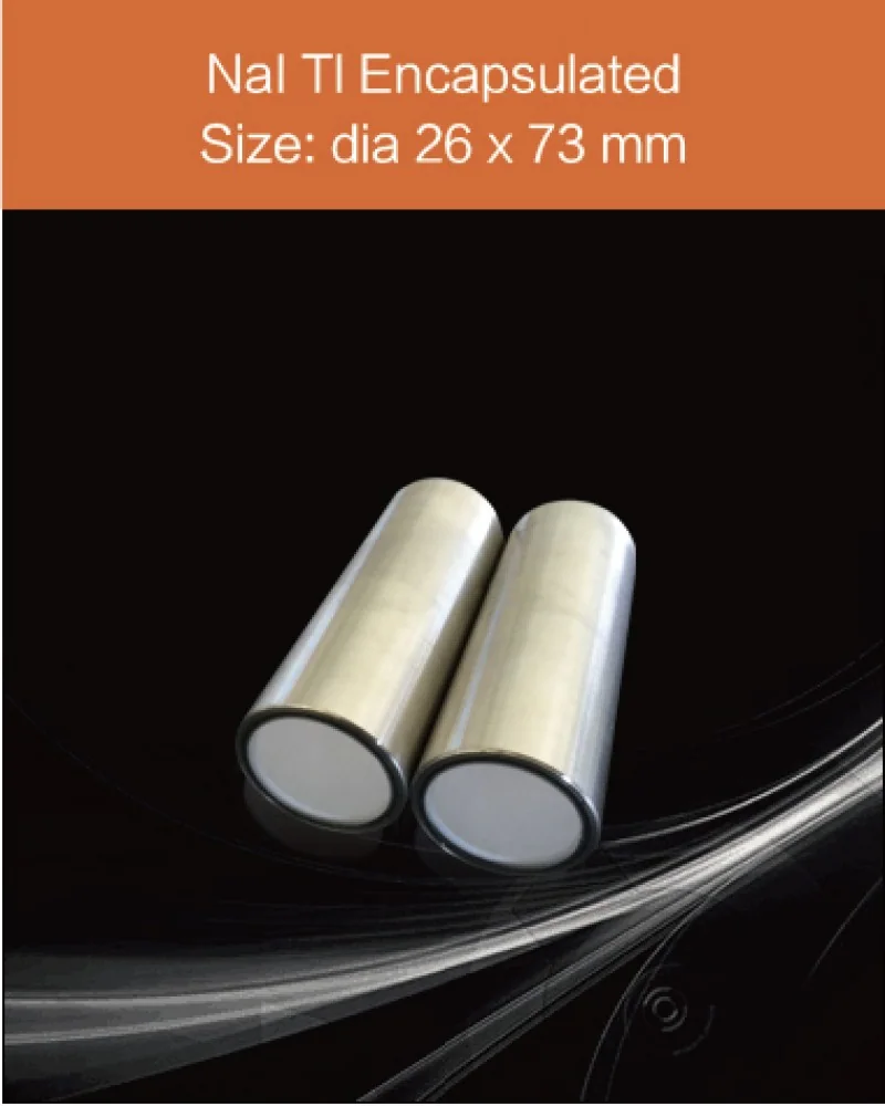 diameter 26 mm x 73 mm - NaI(Tl) crystal and detector by EPIC Crystal