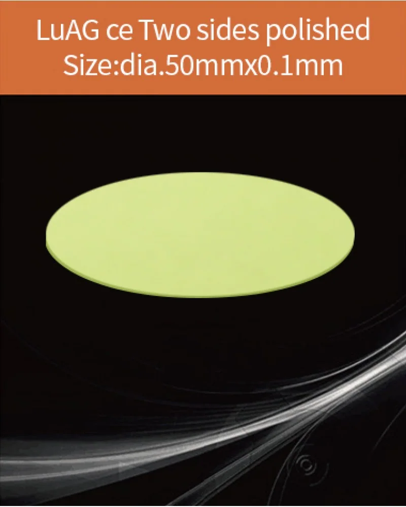 LuAG(Ce) scintillator diameter 50x0.1mm - LuAG scintillation crystal by EPIC Crystal