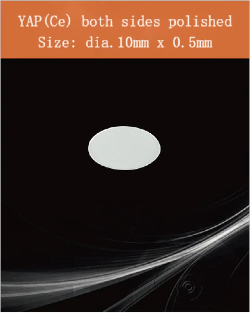 YAG(Ce) / YAP(Ce) YAP:Ce dia.10x0.5mm - YAG(Ce) & YAP(Ce) crystal by EPIC Crystal