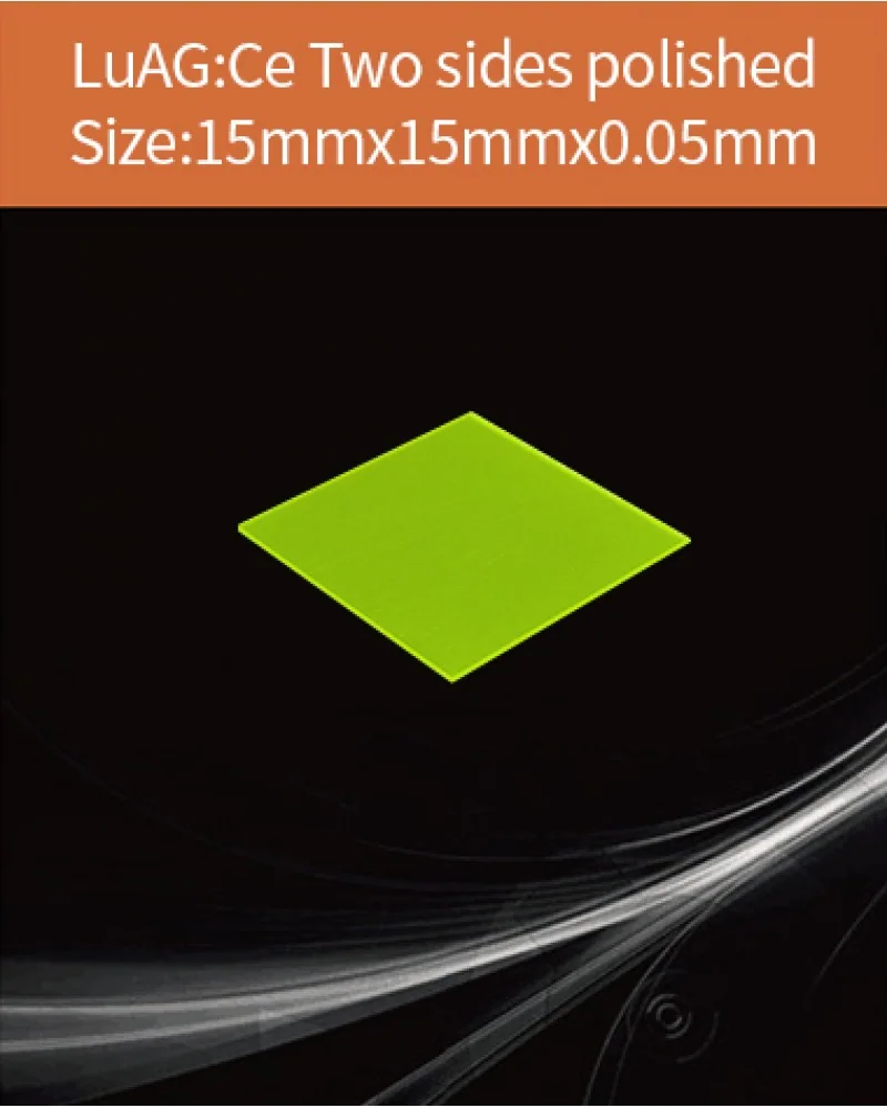 LuAG(Ce) scintillator 15x15x0.05mm - LuAG scintillation crystal by EPIC Crystal