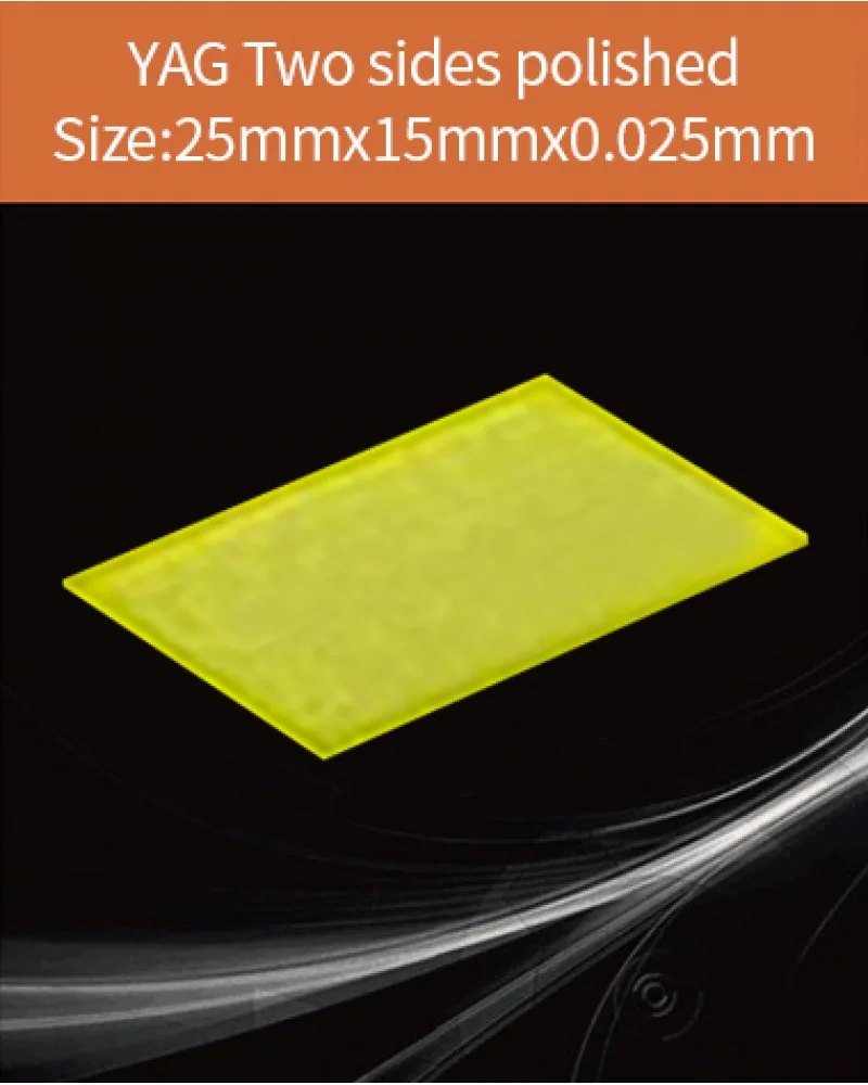 YAG(Ce) / YAP(Ce) YAG Ce 25x15x0.025mm - YAG(Ce) & YAP(Ce) crystal by EPIC Crystal