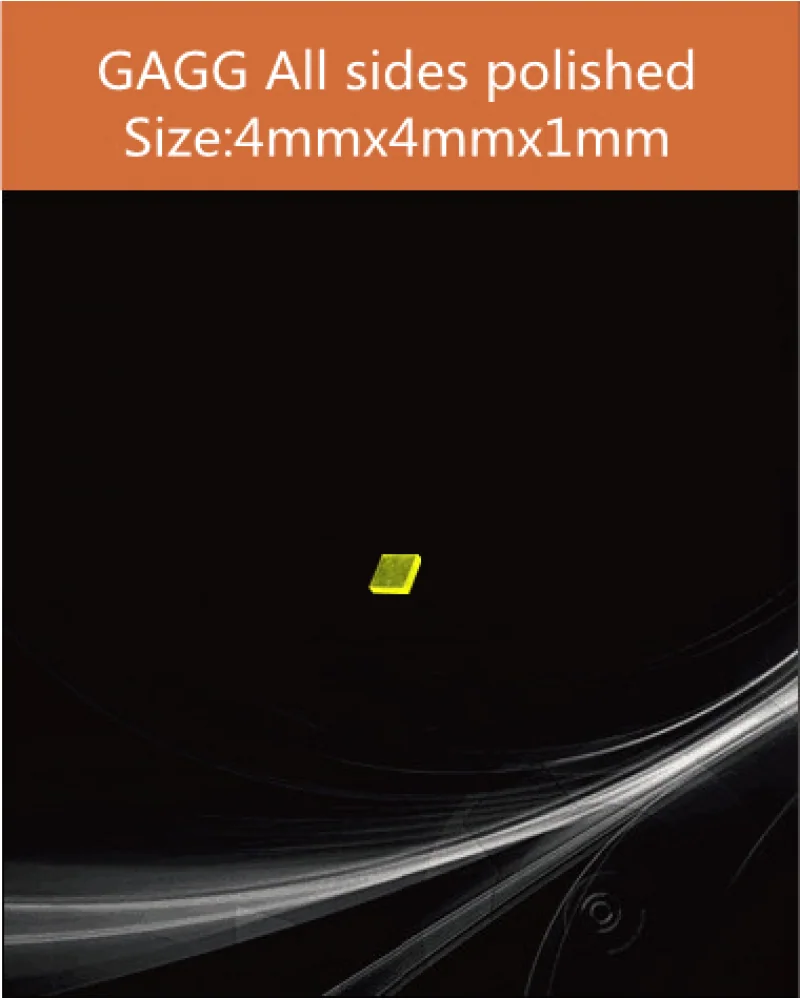 GAGG-Scintillator-4x4x1mm - GAGG(Ce) scintillation crystal by EPIC Crystal