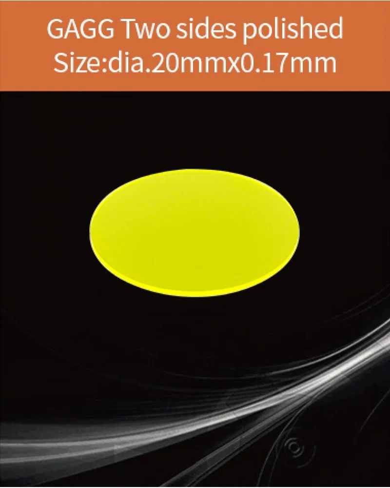 GAGG-Scintillator-dia.20x0.17mm - GAGG(Ce) scintillation crystal by EPIC Crystal