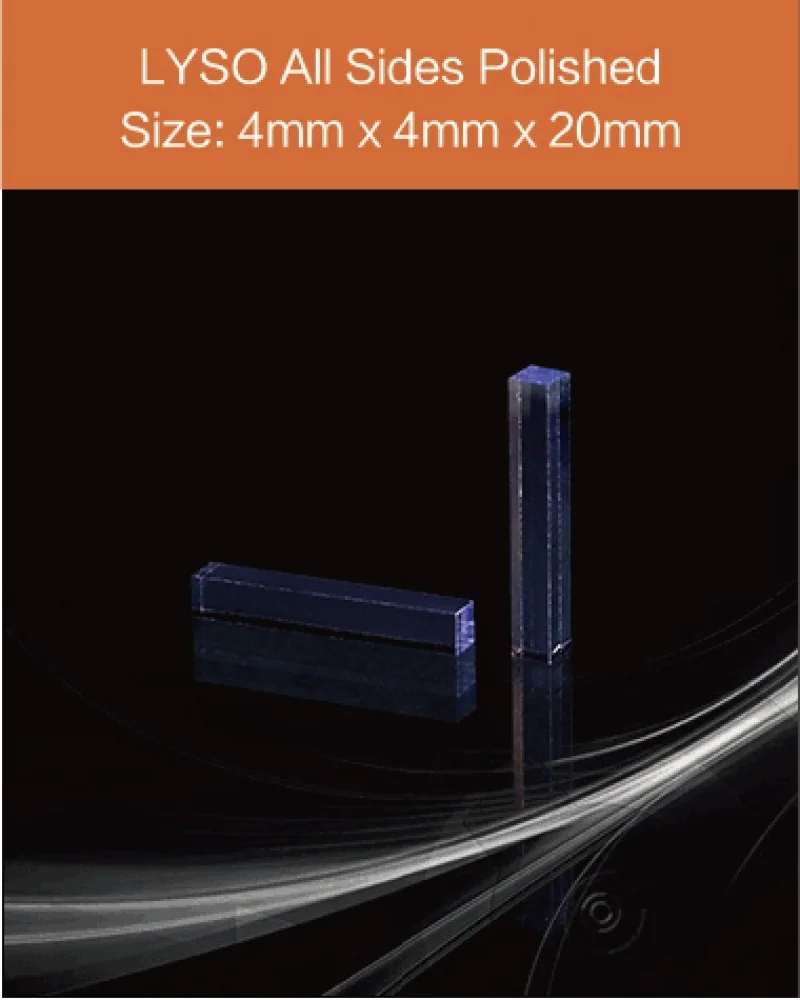 4 x 4 x 20 mm all sides polished - LYSO(Ce) scintillation crystal by EPIC Crystal