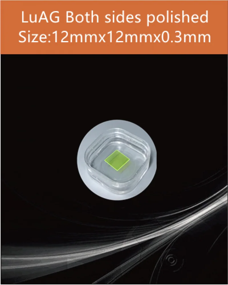 LuAG(Ce) scintillator 12x12x0.3mm - LuAG scintillation crystal by EPIC Crystal