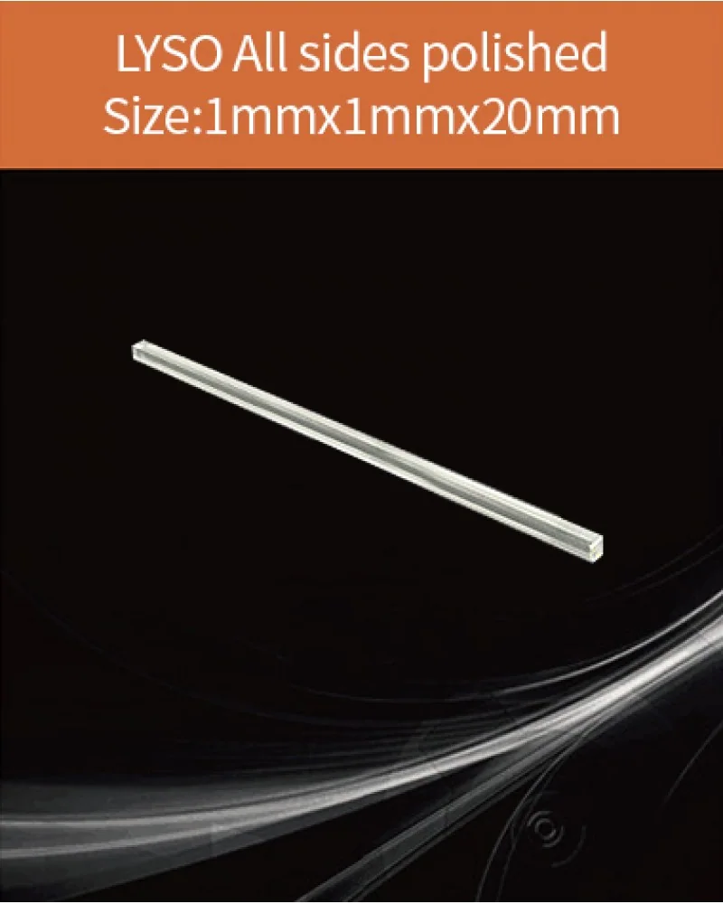 1x1x20mm all sides polished - LYSO(Ce) scintillation crystal by EPIC Crystal