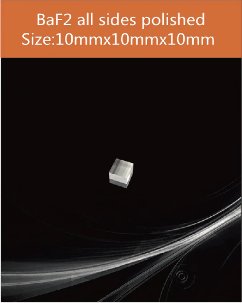 10x10x10mm all sides polished - CaF2(Eu), BaF2 and Y-BaF2 scintillation crystals by EPIC Crystal
