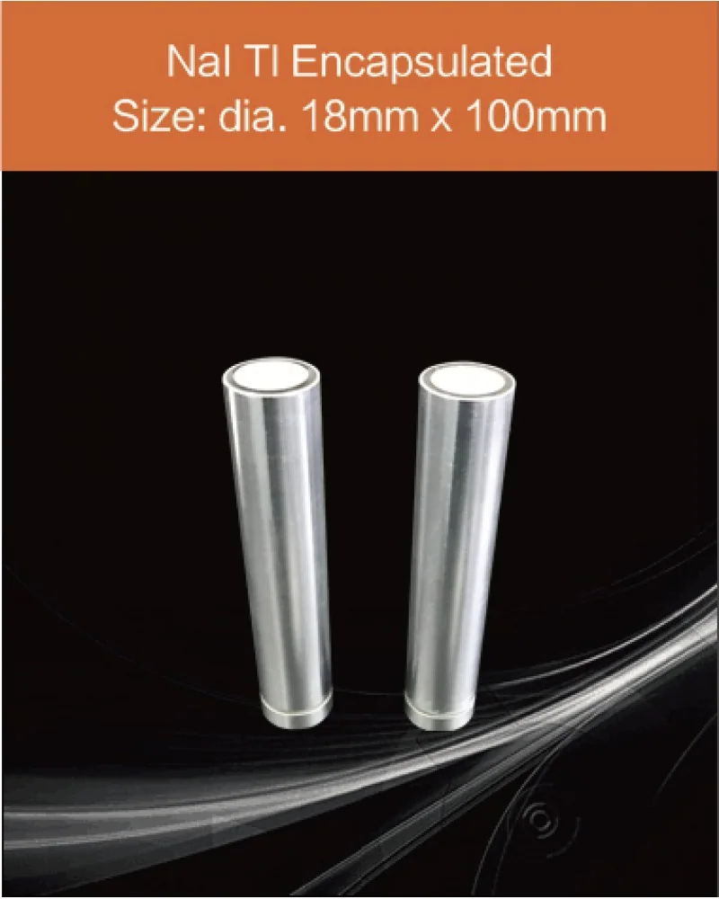 dia. 18x100mm - NaI(Tl) crystal and detector by EPIC Crystal