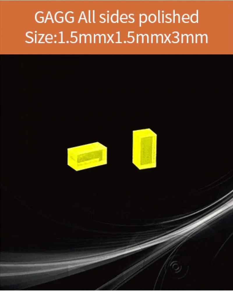 GAGG-Scintillator-1.5x1.5x3mm - GAGG(Ce) scintillation crystal by EPIC Crystal