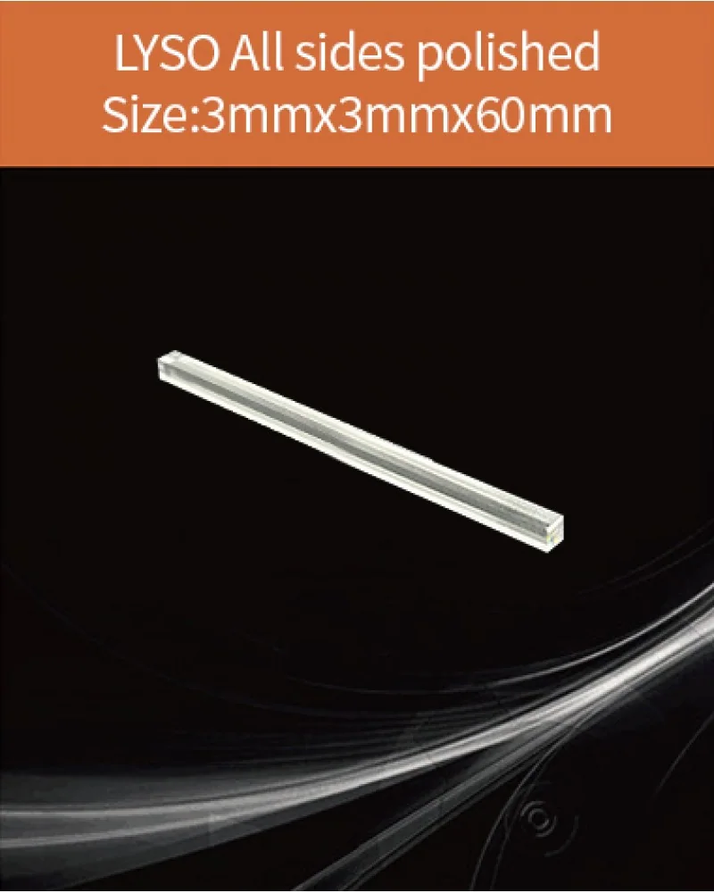 3x3x60mm both sides polished - LYSO(Ce) scintillation crystal by EPIC Crystal