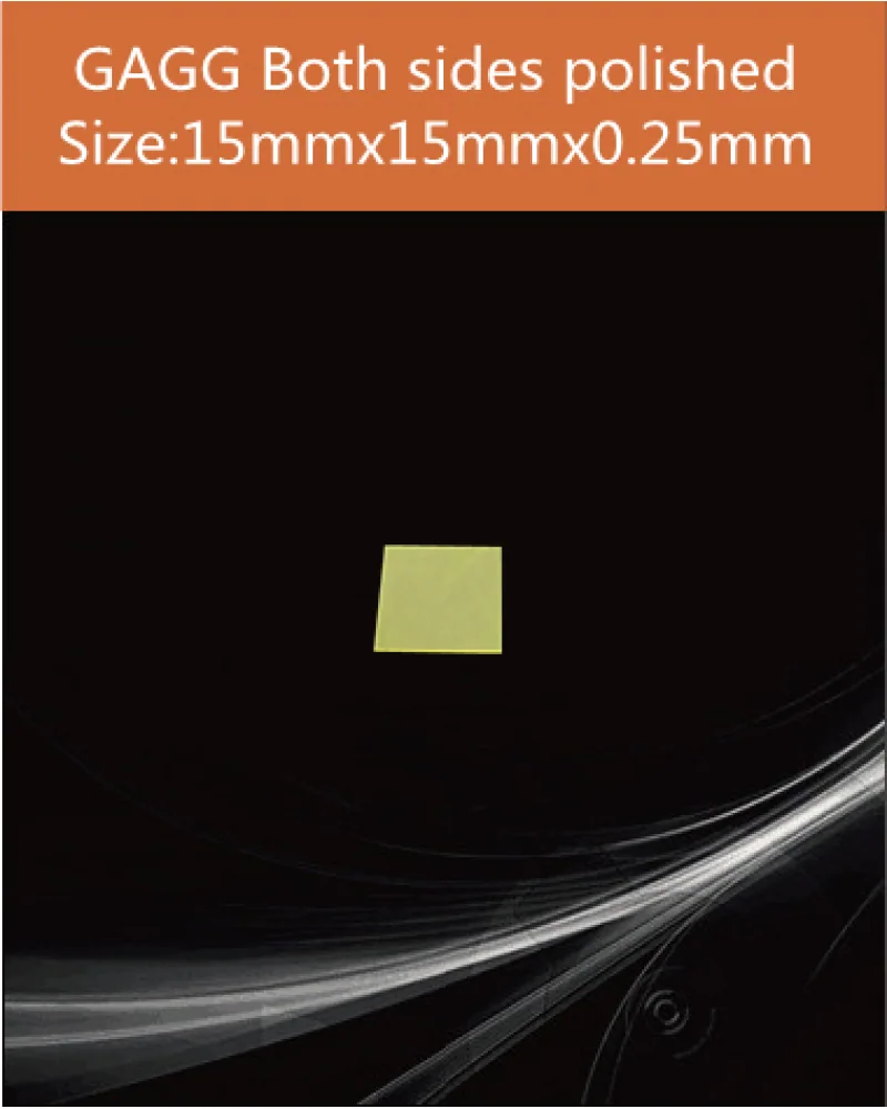 GAGG-Scintillator-15x15x0.25mm - GAGG(Ce) scintillation crystal by EPIC Crystal