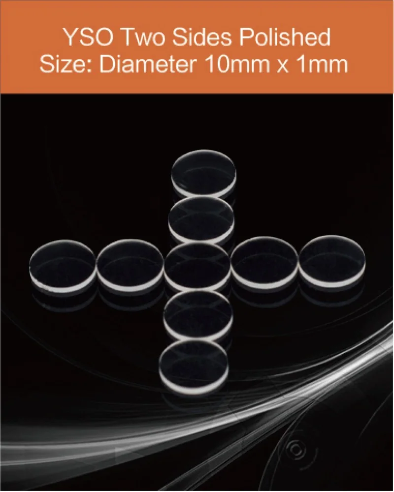 diameter 10mm x 1mm thickness - YSO(Ce) scintillation crystal by EPIC Crystal