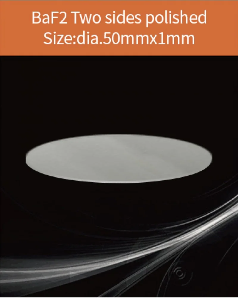 diameter 50x1mm both sides polished - CaF2(Eu), BaF2 and Y-BaF2 scintillation crystals by EPIC Crystal