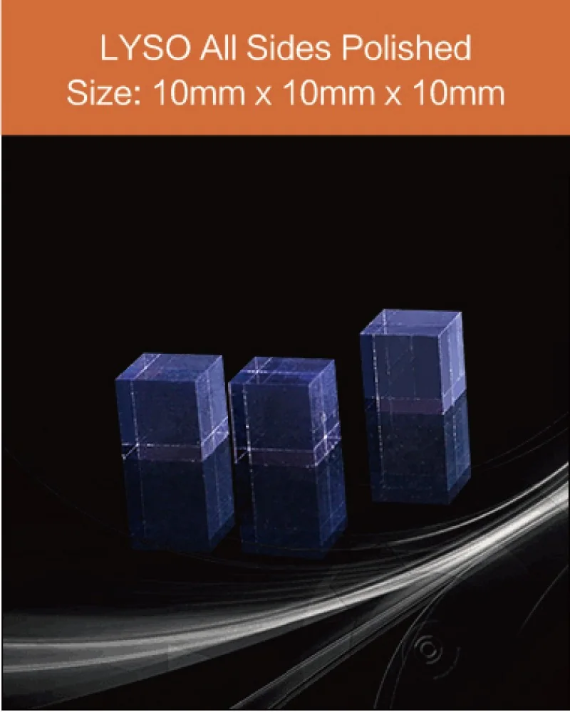 10 x 10 x 10 mm all sides polished - LYSO(Ce) scintillation crystal by EPIC Crystal