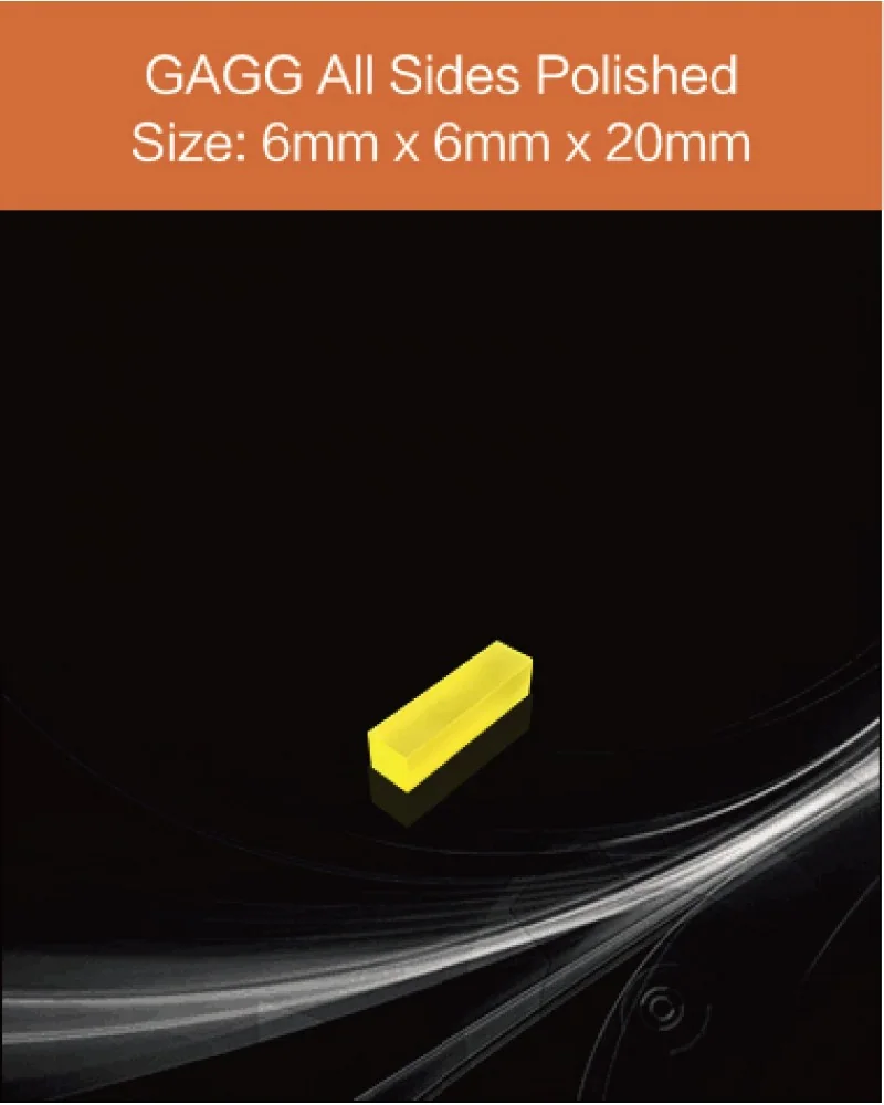 GAGG-Scintillator-6x6x20mm - GAGG(Ce) scintillation crystal by EPIC Crystal