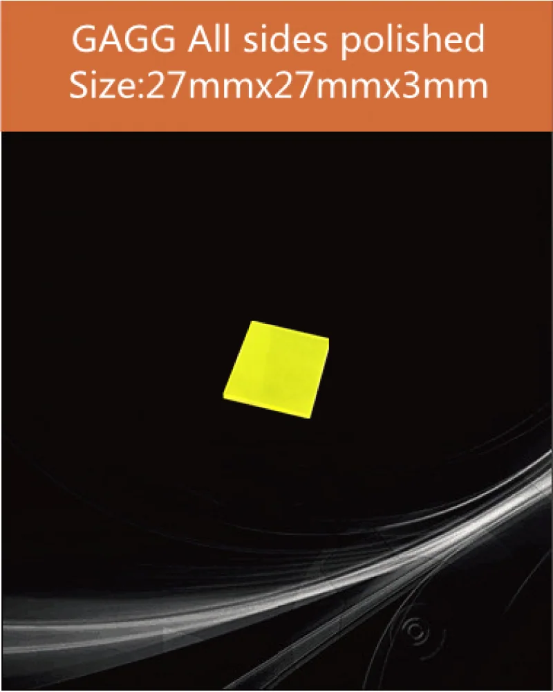 GAGG-Scintillator-27x27x3mm - GAGG(Ce) scintillation crystal by EPIC Crystal