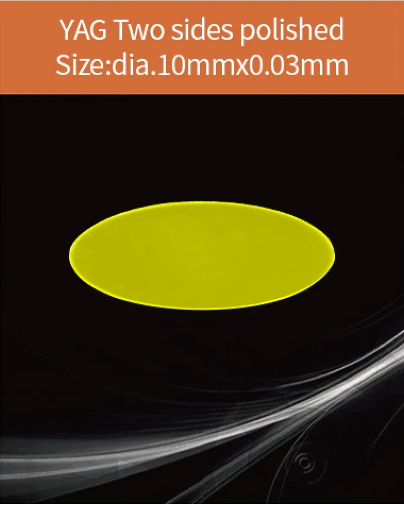 YAG(Ce) / YAP(Ce) YAG Ce dia.10x0.03mm - YAG(Ce) & YAP(Ce) crystal by EPIC Crystal
