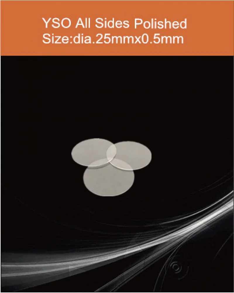 diameter 25mm x 0.5mm thickness - YSO(Ce) scintillation crystal by EPIC Crystal