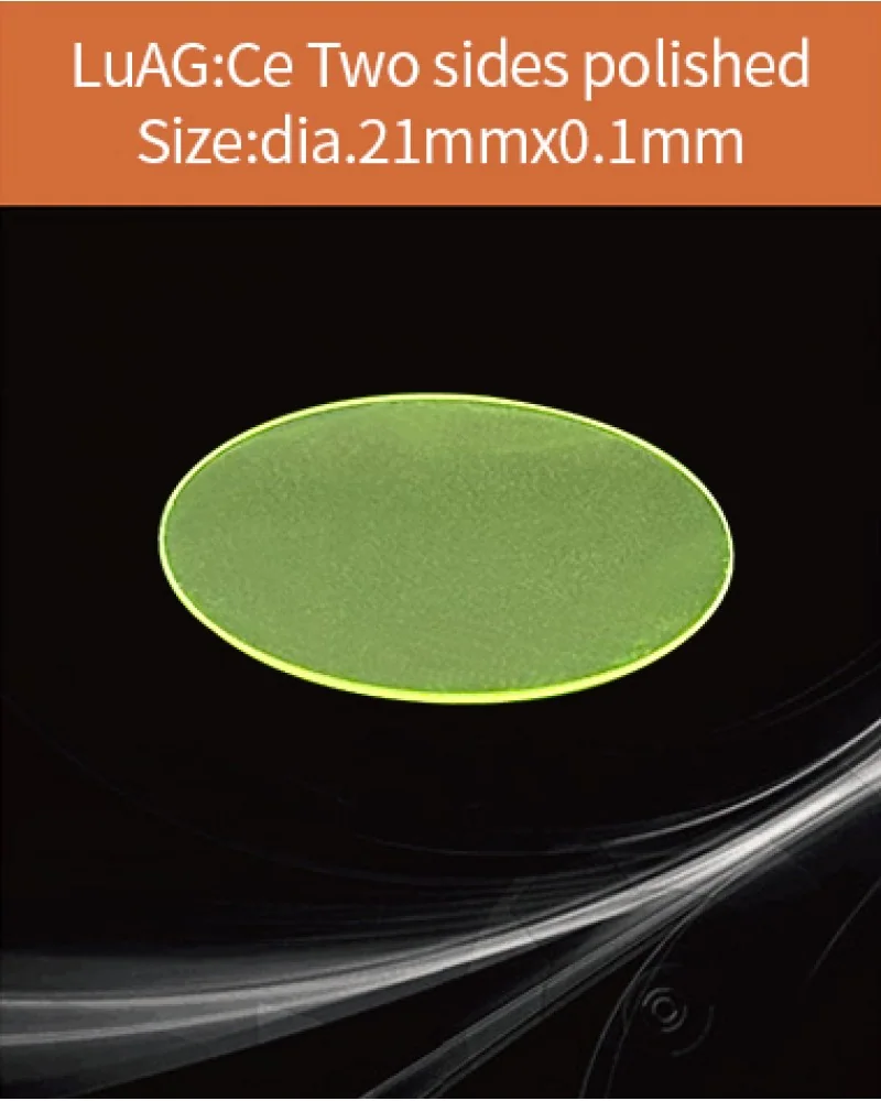 LuAG(Ce) scintillator dia.21x0.1mm - LuAG scintillation crystal by EPIC Crystal