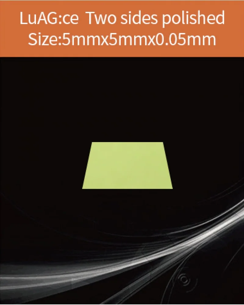 LuAG(Ce) scintillator 5x5x0.05mm - LuAG scintillation crystal by EPIC Crystal
